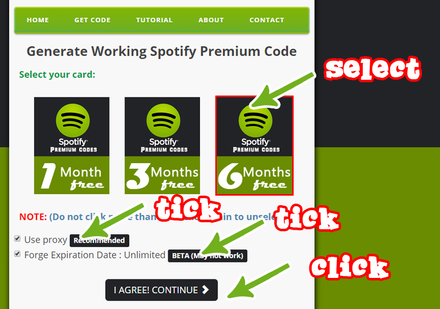 Spotify Premium Free Code 2016